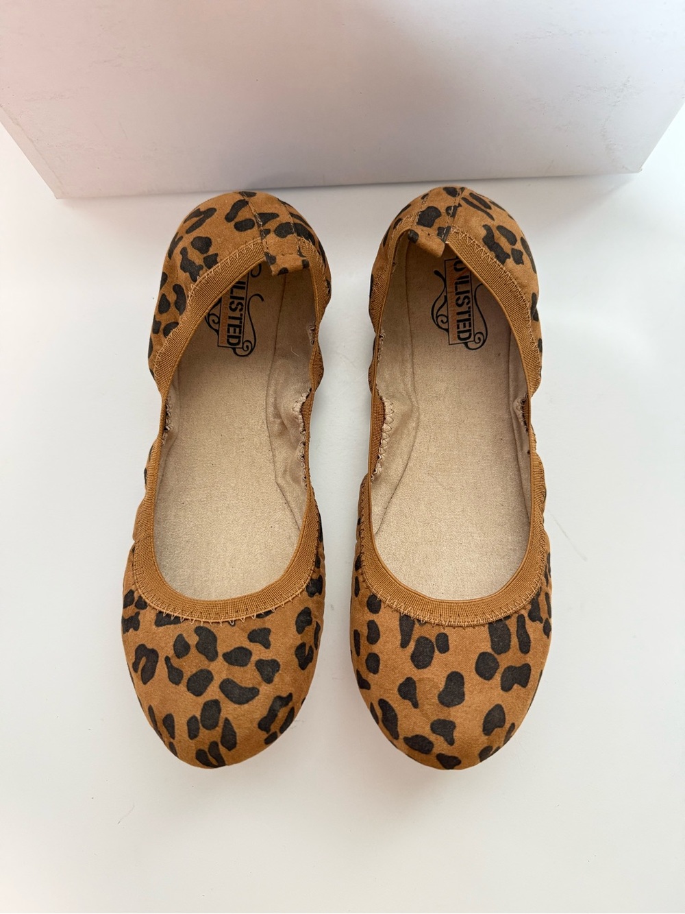 Unlisted Leopard-Print Ballet Flats in Tan and Black - Picture 3 of 8